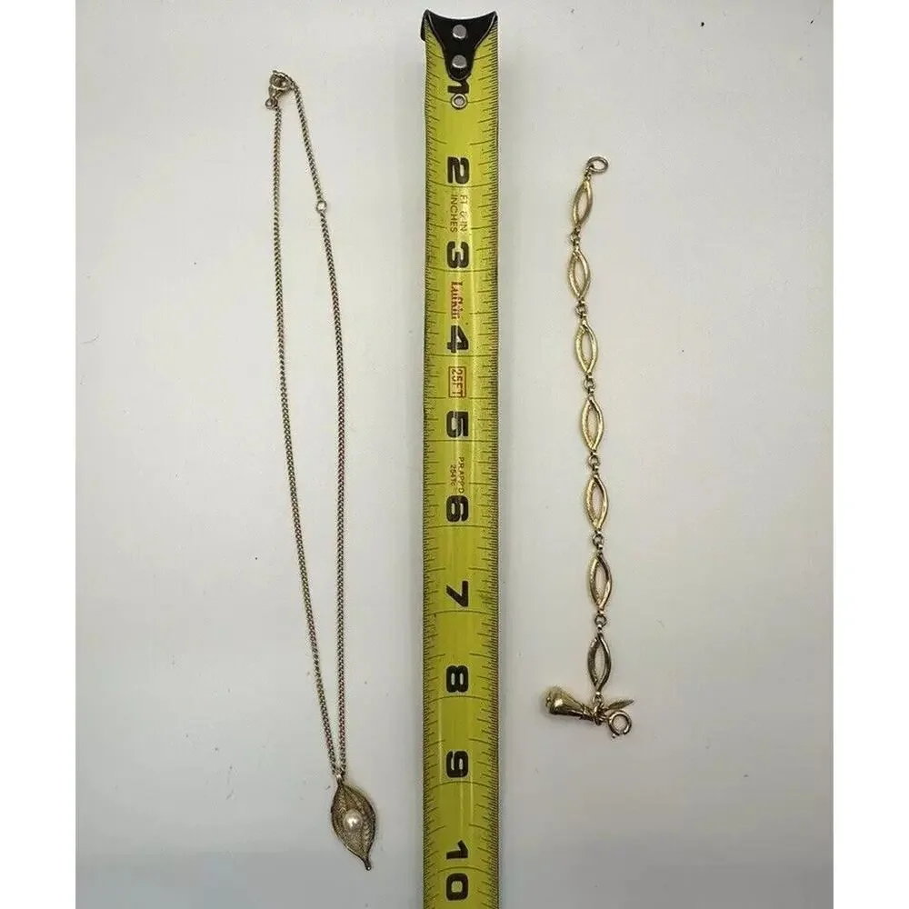 Vintage Sarah Coventry Gold Tone Necklace‎ And Bracelet Lot